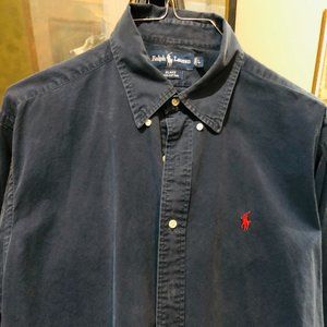 Men's Ralph Lauren Navy long sleeve button down L